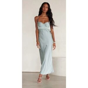 ASTR The Label Satin Maxi Dress, Women's size Medium